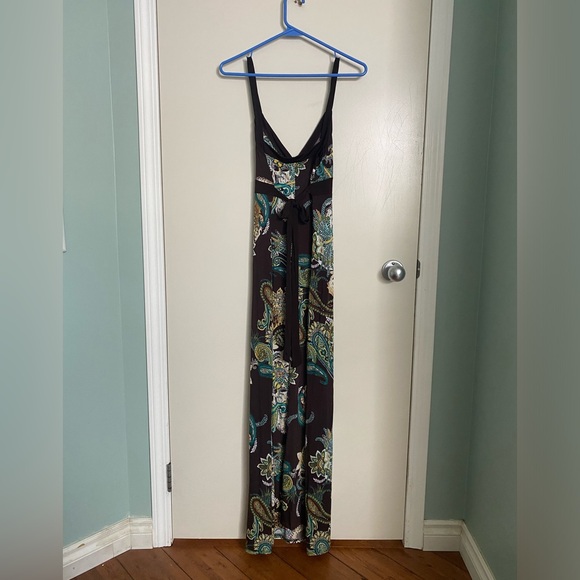 Majora long brown patterned dress. Size large - Picture 6 of 11